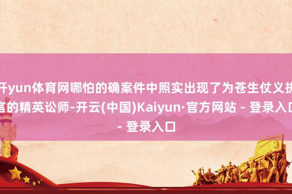 开yun体育网哪怕的确案件中照实出现了为苍生仗义执言的精英讼师-开云(中国)Kaiyun·官方网站 - 登录入口