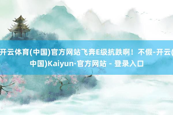 开云体育(中国)官方网站飞奔E级抗跌啊!不假-开云(中国)Kaiyun·官方网站 - 登录入口