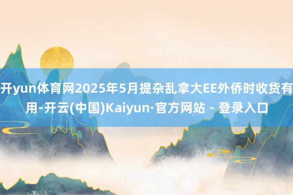 开yun体育网2025年5月提杂乱拿大EE外侨时收货有用-开云(中国)Kaiyun·官方网站 - 登录入口