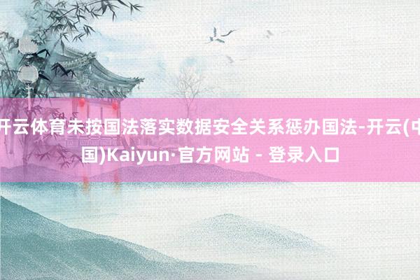 开云体育未按国法落实数据安全关系惩办国法-开云(中国)Kaiyun·官方网站 - 登录入口