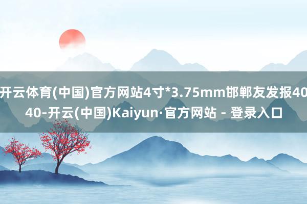 开云体育(中国)官方网站4寸*3.75mm邯郸友发报4040-开云(中国)Kaiyun·官方网站 - 登录入口