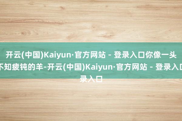 开云(中国)Kaiyun·官方网站 - 登录入口你像一头不知疲钝的羊-开云(中国)Kaiyun·官方网站 - 登录入口
